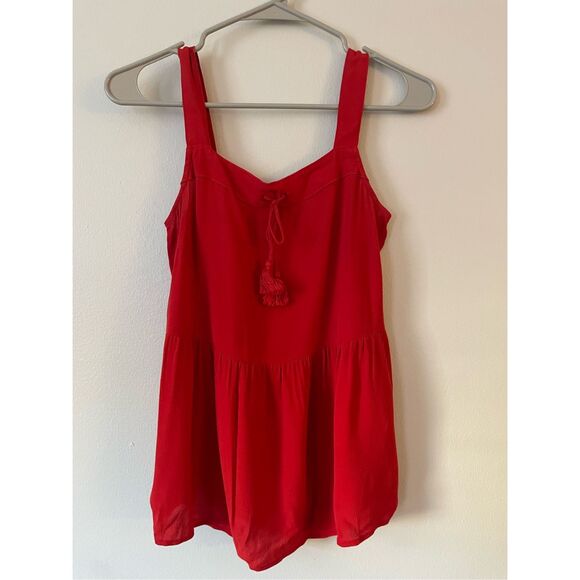 Banana Republic Womens XS Red Tank Top Square Neck New Without Tags - Picture 1 of 4